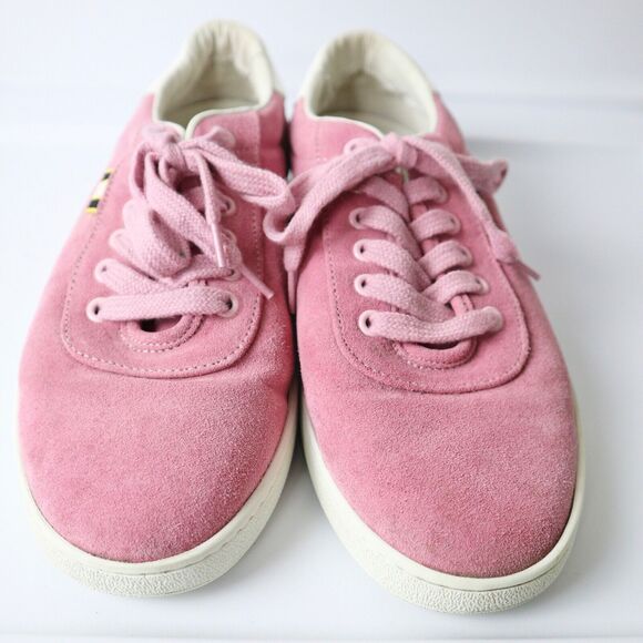 Aprix Men's 41 US 8 Suede Sneakers Lace Up Pink Made In Portugal - Picture 6 of 12